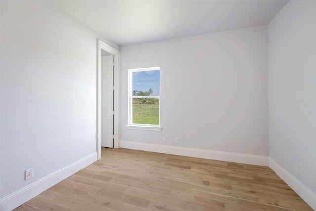 empty room featuring light hardwood / wood-style floors