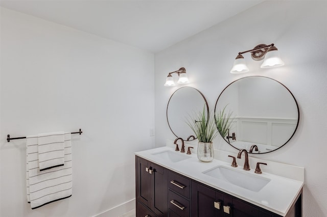 bathroom with vanity