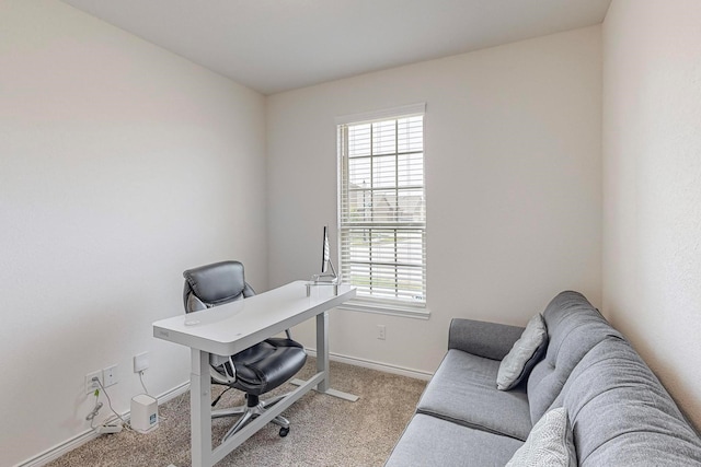 view of carpeted office