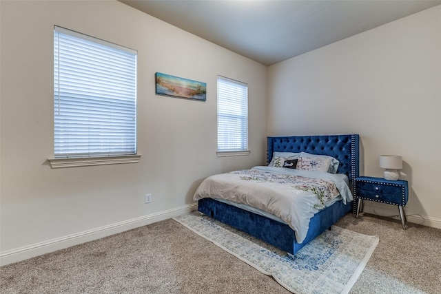 bedroom with carpet floors