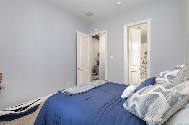 bedroom with carpet floors