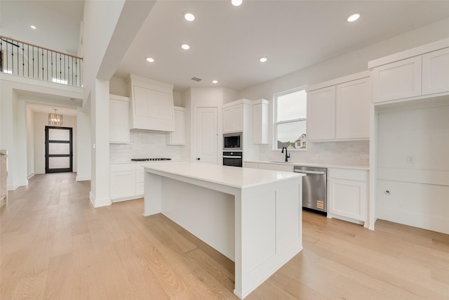 3231 Fisher Rd, Rockwall, TX 75032 - kitchen with stainless steel dishwasher, wall oven, built in microwave, decorative backsplash, and recessed lighting