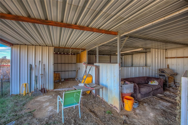 view of horse barn