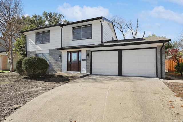 front of property featuring a garage