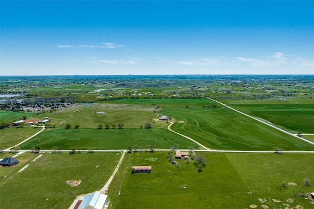 aerial view featuring a rural view