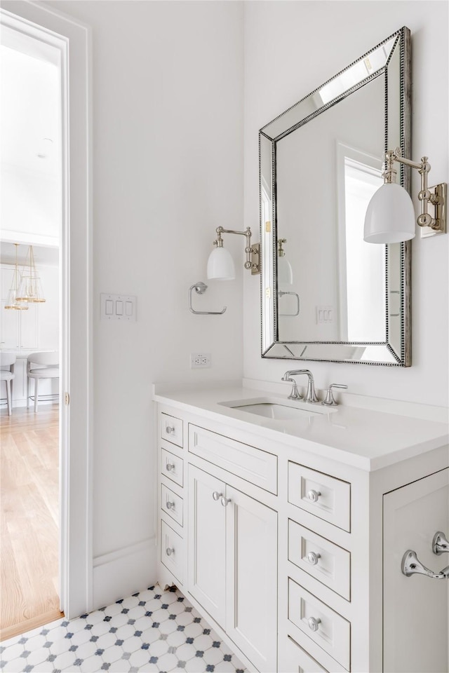 bathroom with vanity