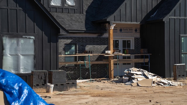 exterior space featuring wood-type flooring