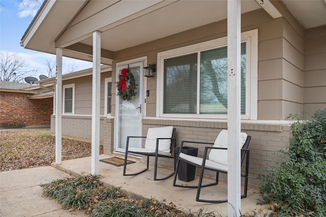 view of patio / terrace featuring covered porch