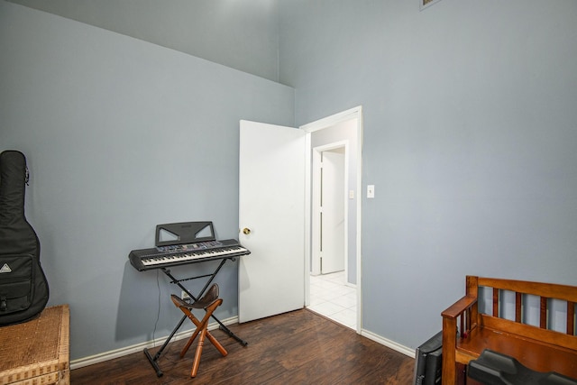 interior space featuring wood-type flooring