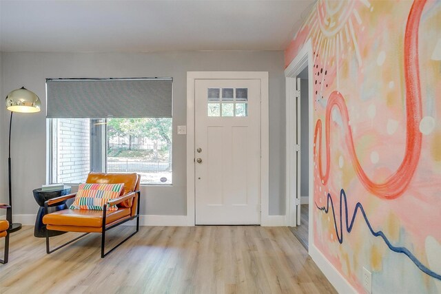 entryway featuring light wood-type flooring