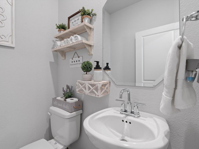 bathroom featuring sink and toilet