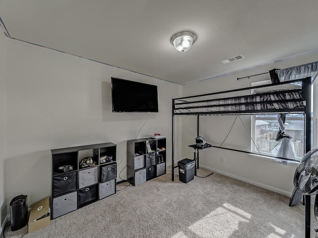 view of carpeted bedroom