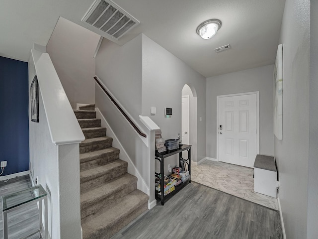 entryway featuring hardwood / wood-style floors