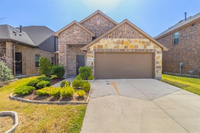 view of front facade with a garage