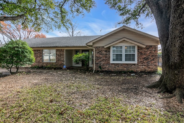 view of single story home