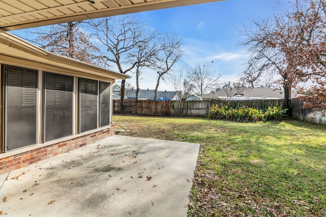 view of yard with a patio