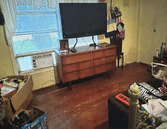 bedroom featuring cooling unit