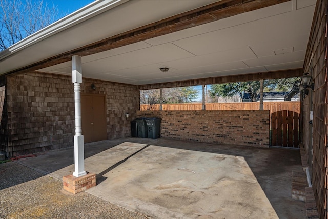 view of patio / terrace with fence