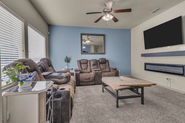 view of carpeted living room