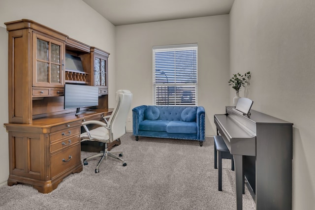 view of carpeted office