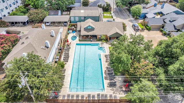 birds eye view of property