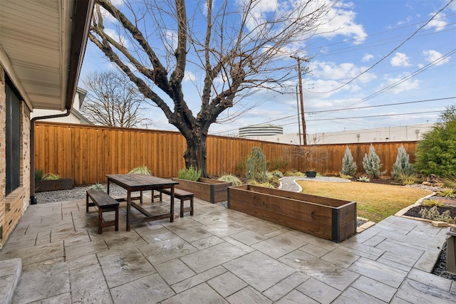 view of patio / terrace with a fenced backyard