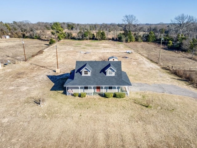 bird's eye view featuring a rural view