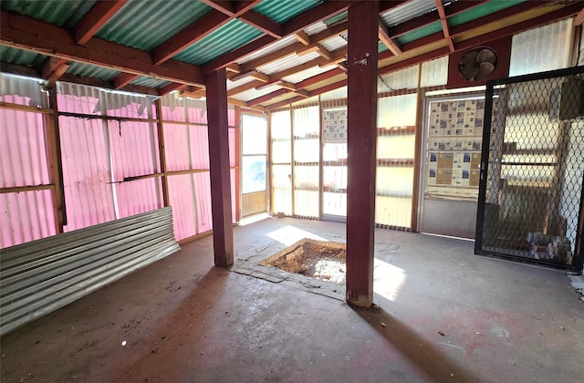 interior space with concrete flooring