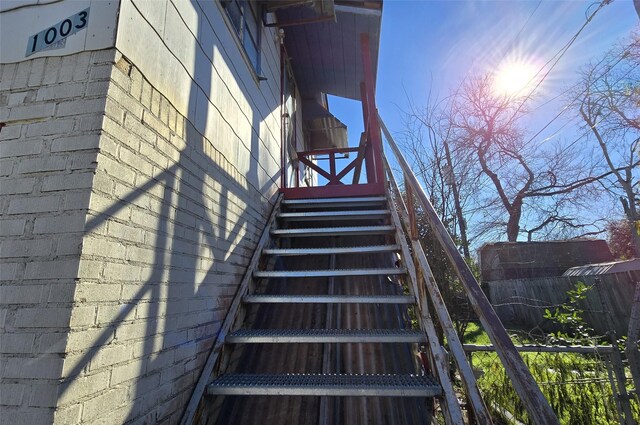 view of stairs