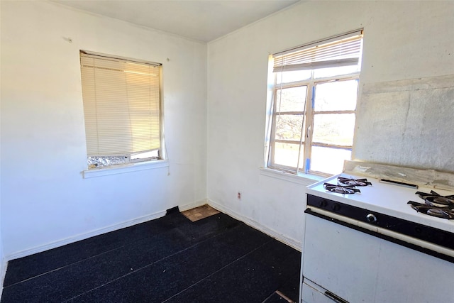 kitchen featuring white gas stove