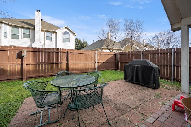 view of patio / terrace with area for grilling