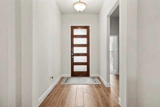 entryway featuring light wood-type flooring