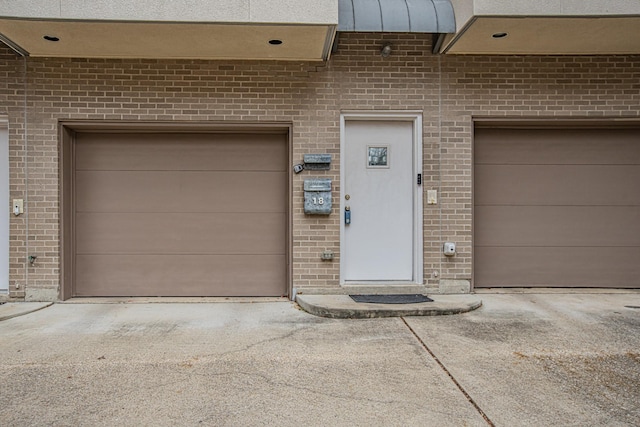 property entrance featuring a garage