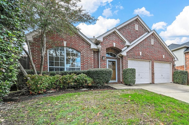 view of property with a garage