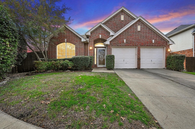 front facade with a yard