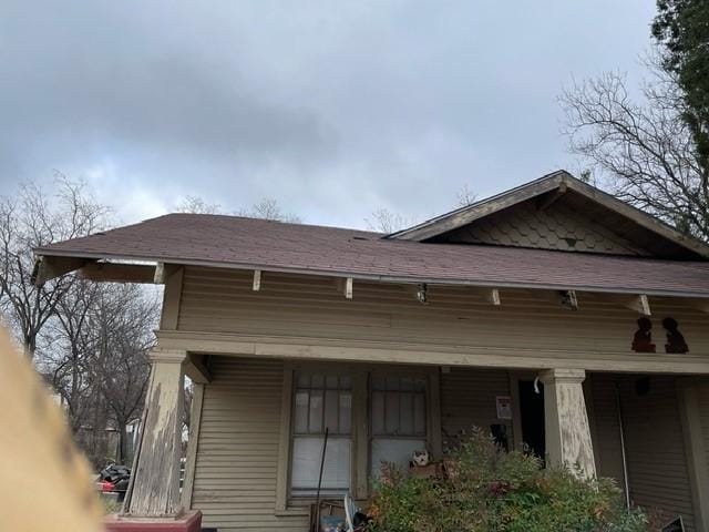 exterior space with covered porch