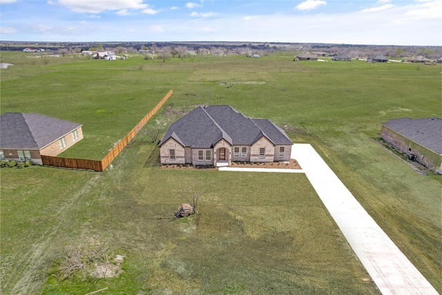 bird's eye view featuring a rural view