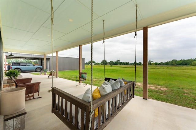 view of patio featuring an outdoor living space