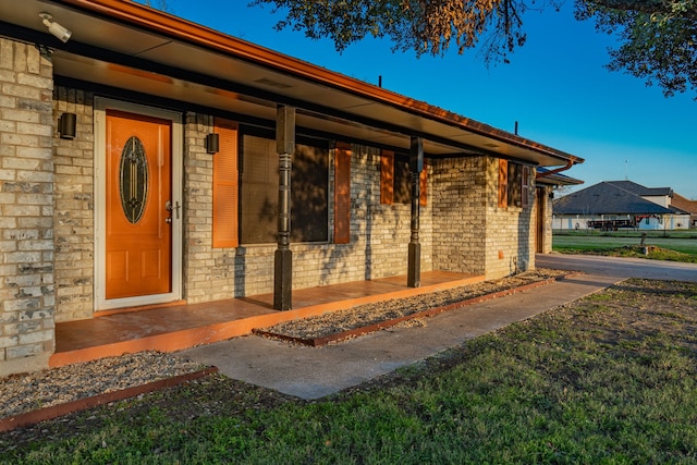 exterior space with covered porch