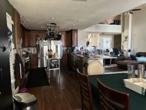 kitchen featuring dark hardwood / wood-style flooring