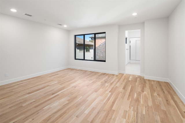 empty room featuring light hardwood / wood-style flooring