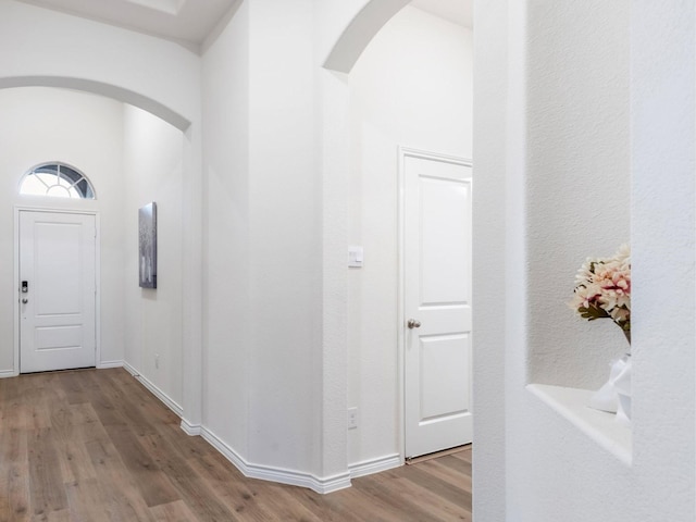 entryway featuring light hardwood / wood-style floors