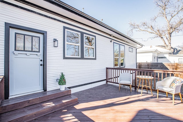 view of wooden deck