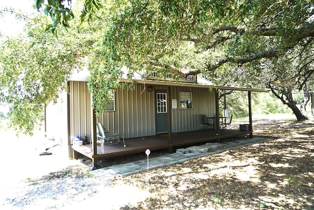 exterior space with a wooden deck