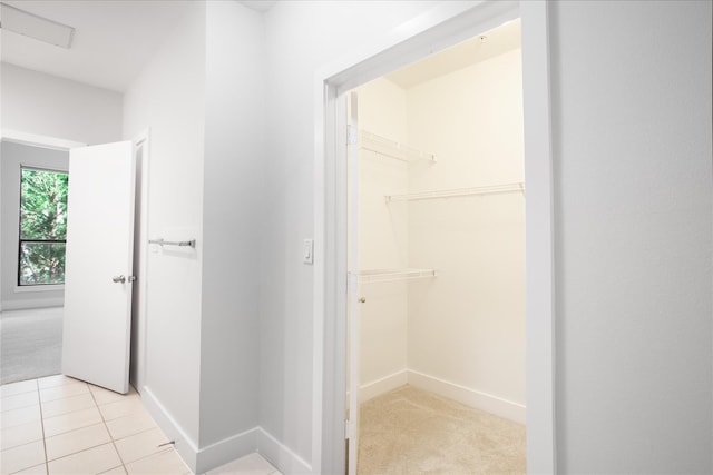 bathroom with tile patterned flooring