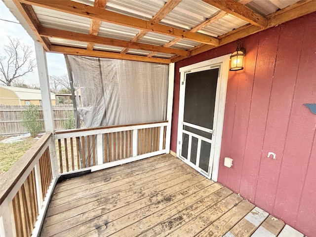 view of wooden terrace