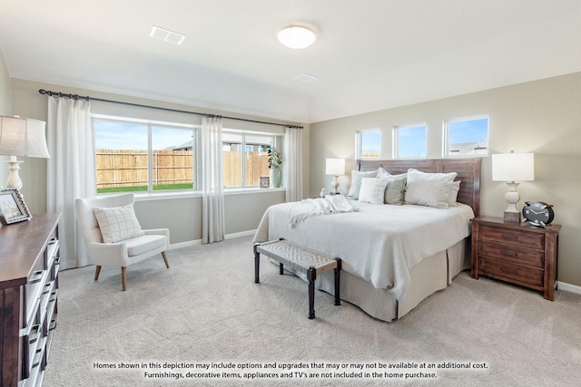 view of carpeted bedroom