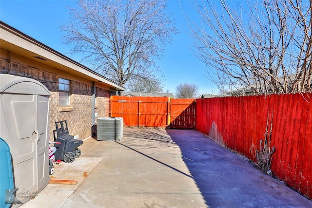 view of patio / terrace with central air condition unit