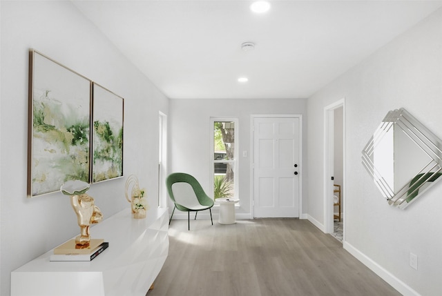 interior space with light wood-type flooring