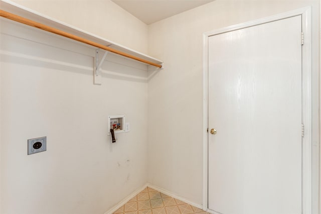 washroom featuring washer hookup and hookup for an electric dryer